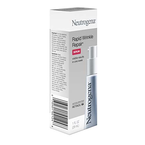 Neutrogena Rapid Wrinkle Repair Anti-Wrinkle Serum with Retinol, Hyaluronic Acid, and Glucose Complex Retinol Booster, 1 fl. oz