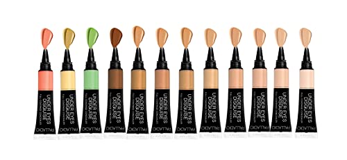 Palladio Corrector de Cobertura Completa, Disfraz para Ojos, Corrector Facial y para Ojos Cremoso, Unifica el Tono de la Piel, Oculta Imperfecciones, Ojeras y Líneas Finas, Custard