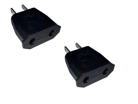 Generic Clavija Adaptador Corriente Europeo a Americano Us EU (2 Unidades, Negro) (2 Unidades)