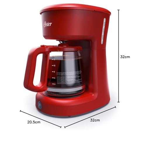 Cafetera de Goteo Oster Rojo 12 Tazas