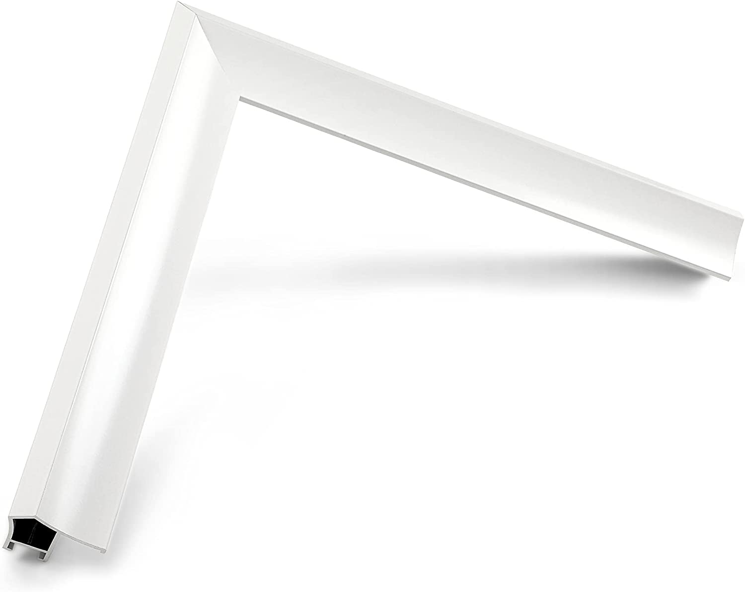 Marco My TV Deco - Marco de TV de aleación prismático, bisel blanco puro, compatible solo con Samsung The Frame TV (32 pulgadas, se adapta a Frame TV 2021-2025)