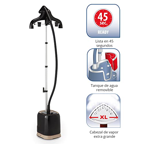 Central de Vapor T-fal Pro Style Negra y Cobre con Desinfección Rápida y Compacta