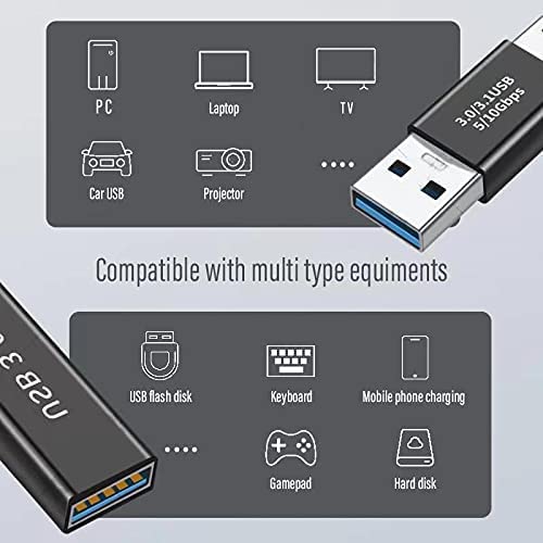 Kits de Adaptadores USB HAOQUOOU Alta Velocidad Hembra a Hembra y Macho a Macho Tipo C