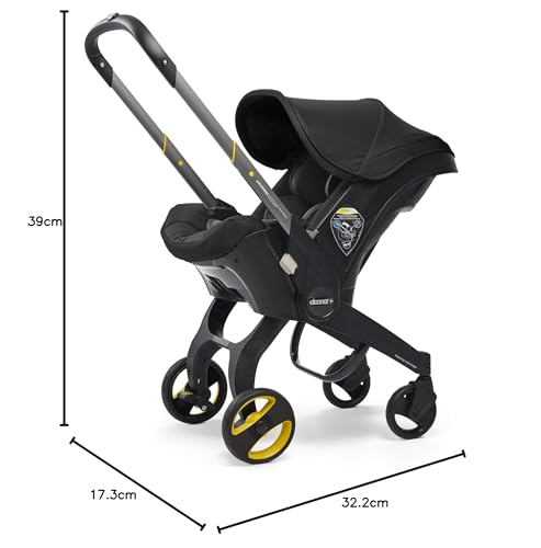 Asiento de Auto Infantil Doona Nitro Negro con Base y Transformación Rápida a Carriola