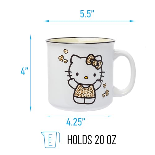 Taza de Cerámica Silver Buffalo Sanrio Hello Kitty Blanco para Campista