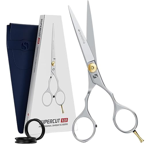 Tijeras de corte de pelo Suvorna para profesionales, barberos y peluqueros - tijeras de pelo para cortar, recortar y arreglar - Tijeras de pelo de 6,5 pulgadas para hombres, mujeres, niños y adultos.