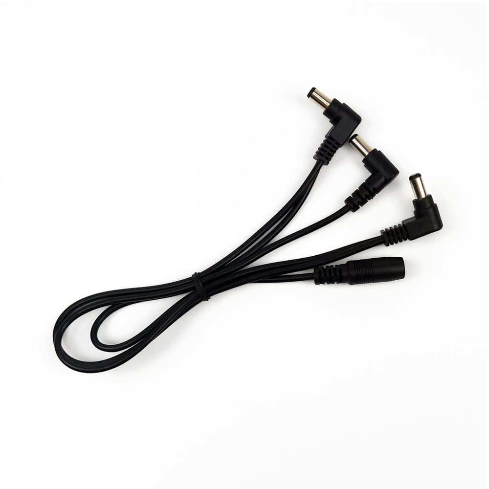 Godtone - Cable de alimentación de cadena de margaritas de 3 vías DC para adaptador de fuente de alimentación de pedal de guitarra