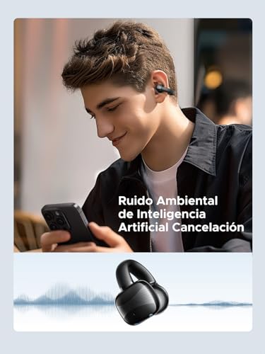 Audífonos Inalámbricos UGREEN Negro Open-Ear con ENC y Carga Rápida para 30 Horas de Reproducción