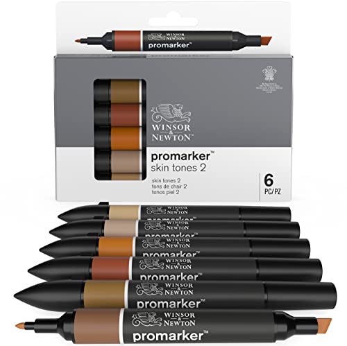 Winsor & Newton ProMarker Set, 6 unidades, juego de tonos de piel 2