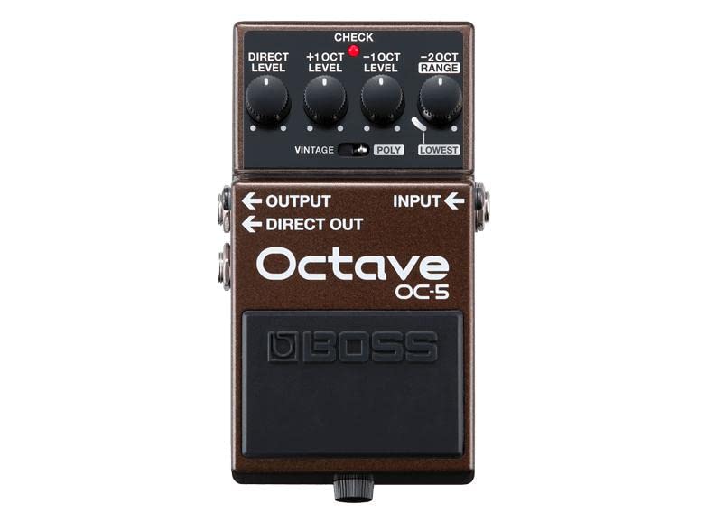 BOSS Oc-5 - Pedal de efecto octava para guitarra y bajo con modos vintage y poli