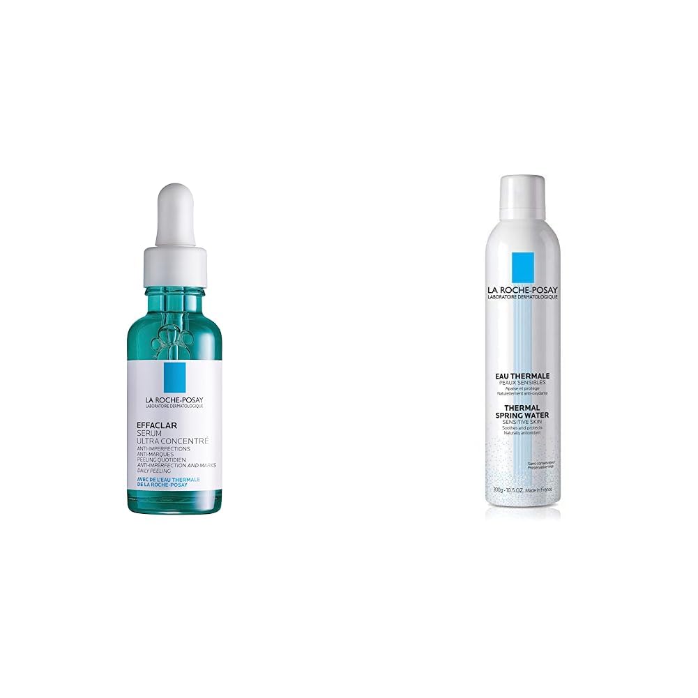 La Roche-Posay Effaclar serum anti imperfecciones + La Roche Posay Agua Termal para Piel Sensible, 300 ml