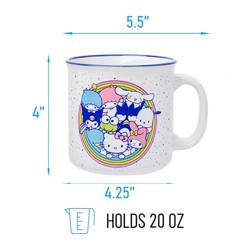 Taza de Cerámica Silver Buffalo Sanrio Hello Kitty Amigos para Campista