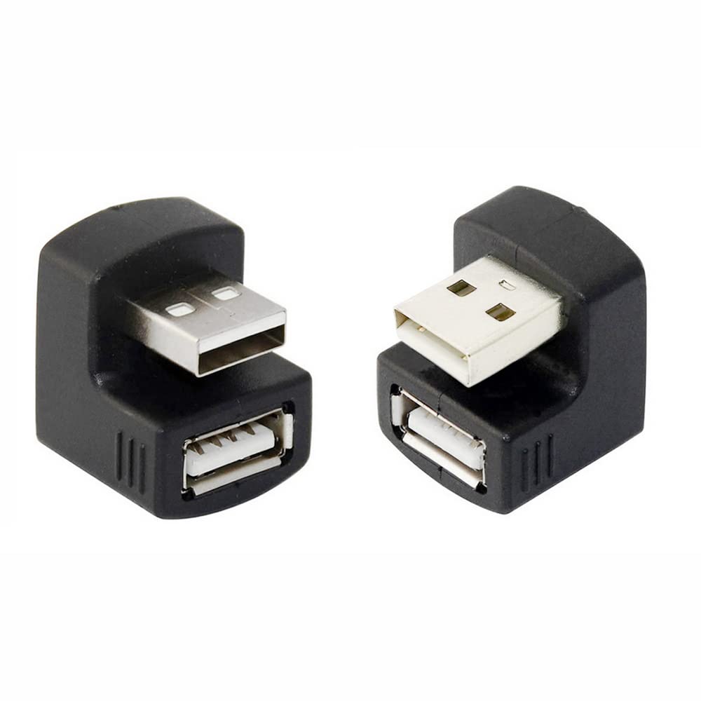 Adaptadores de Extensión USB 2.0 de CY Blanco en Ángulo de 90 Grados de Perfil Bajo