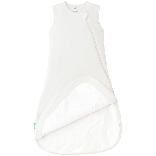 PurComfy Saco de Dormir Supersuave 1.0 TOG, Saco de Dormir Premium de Viscosa de Bambú para Bebé, Saco de Dormir con Cremallera Segura de 2 Vías 3-6 Meses (Crema)
