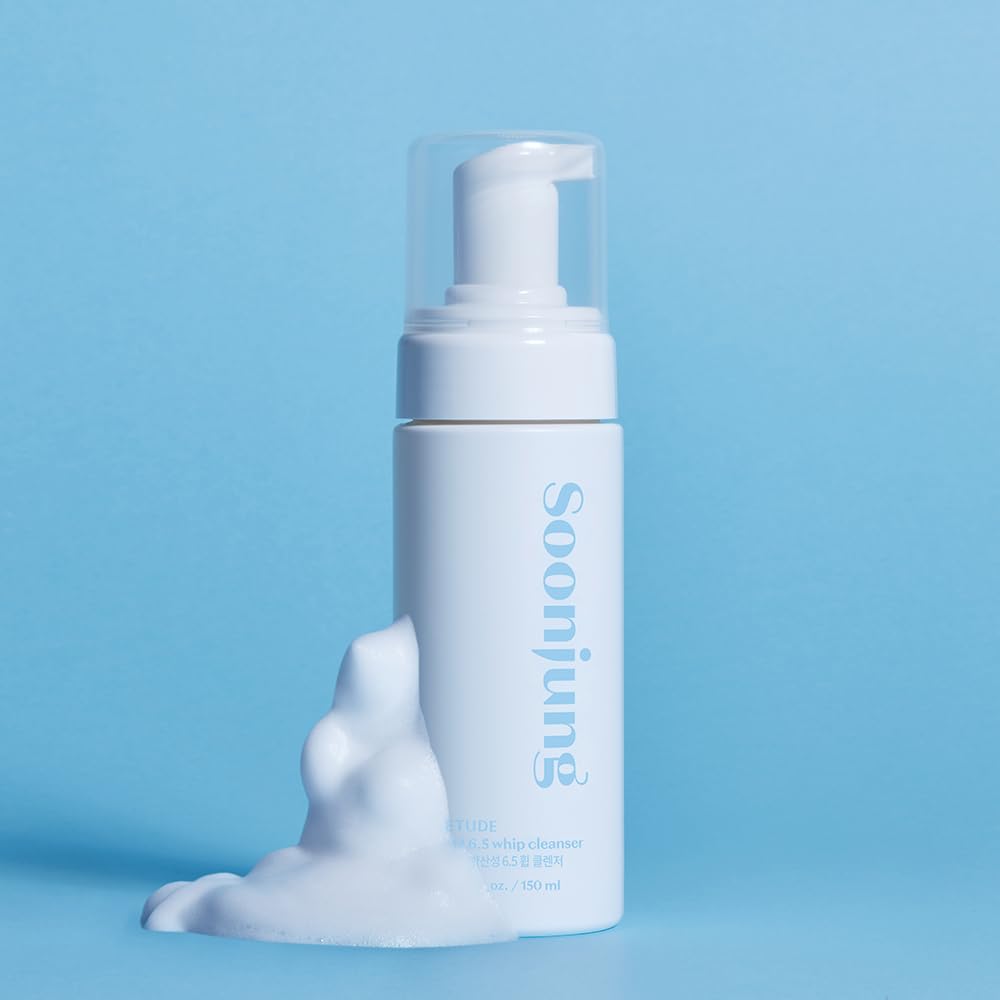 ETUDE- Limpiador en espuma SoonJung pH 6.5 8,45 fl.oz (250 ml) 23AD | No comedogénico e hipoalergénico Soft Bubble