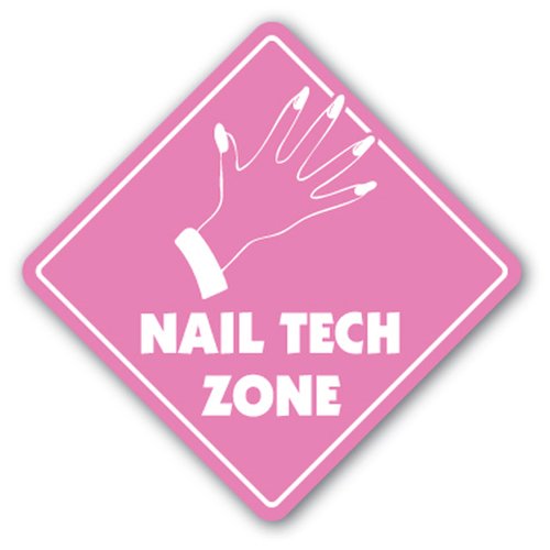 SignJoker] Nail TECH Zone Sign xing Gift Novelty Nails Manicure Pedicure Polish tub Wall Plaque Decoration