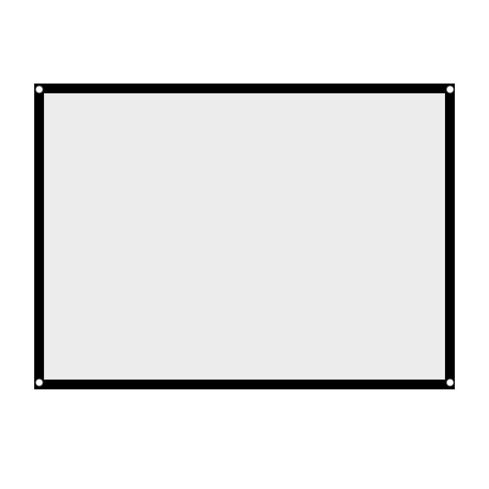 S erounder Pantalla de portátil de 60-100 Pulgadas, Pantalla de proyección de poliéster sin Arrugas HD 4: 3 Plegable con ángulo de visión Visual para Cine en Interiores y