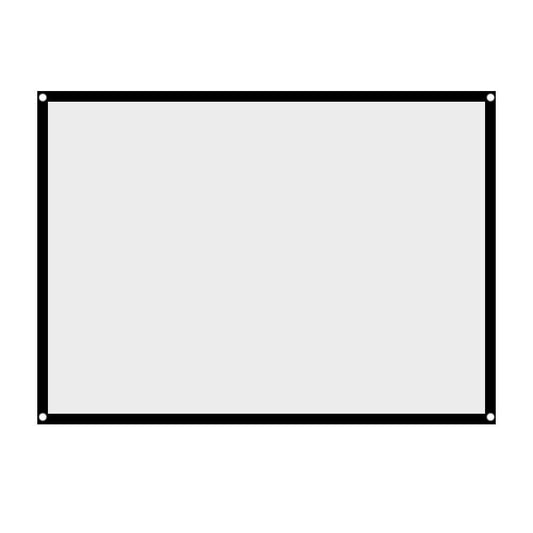 S erounder Pantalla de portátil de 60-100 Pulgadas, Pantalla de proyección de poliéster sin Arrugas HD 4: 3 Plegable con ángulo de visión Visual para Cine en Interiores y