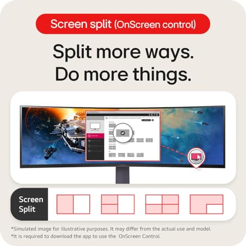 LG-Monitor Curvo para Juegos Ultragear 45GR65DC-B de 45 Pulgadas, 32:9, QHD, 200 Hz, 1 ms, Pantalla UltraWide, AMD FreeSync Premium Pro, VESA DisplayHDR 600, HDMI 2.1 x2, DP UB