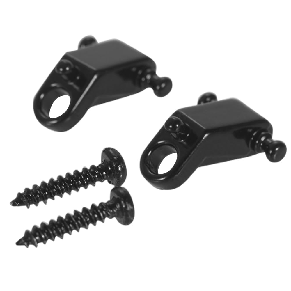 Guías para cuerdas de guitarra eléctrica, paquete de 2 unidades, color negro