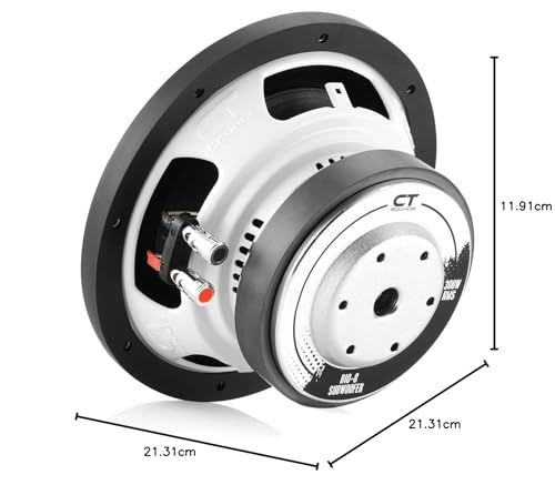 CT Sounds Bio - Subwoofer dual de 2 ohmios de 8 pulgadas, 600 vatios