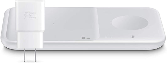 Cargador Inalámbrico Samsung Blanco Fast Charge Pad Duo 2021 Compatible Qi