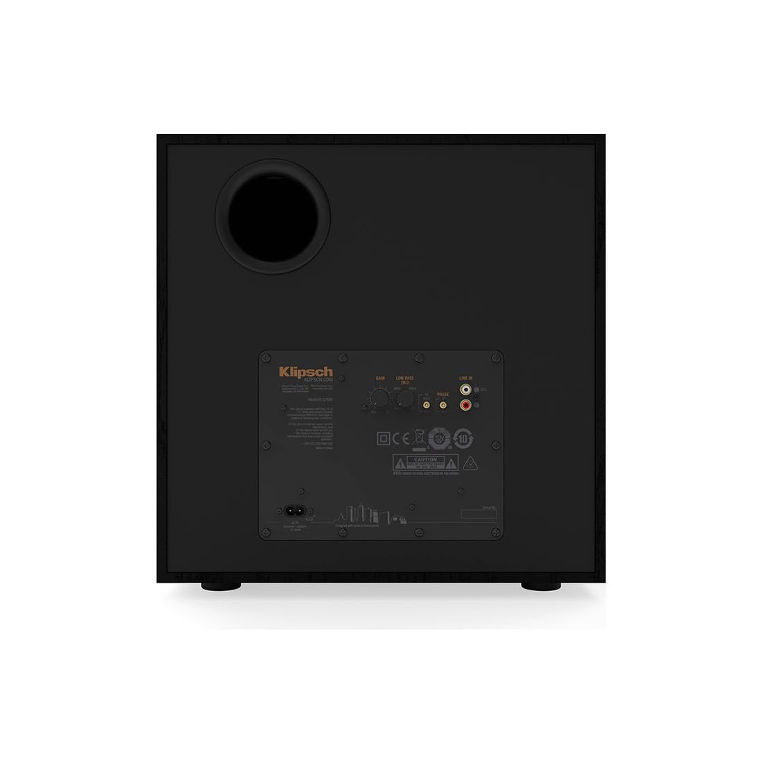 Subwoofer Klipsch Spun-Copper Referencia con Altavoces de Polímero Cristalinos Termoformados de Disparo Frontal Renovados