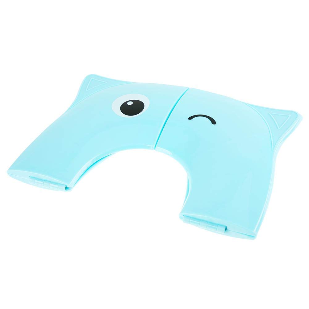 FTVOGUE Asiento de inodoro Niños, asiento de inodoro portátil de viaje plegable con 4 alfombrillas antideslizantes, diseño de búho (03)