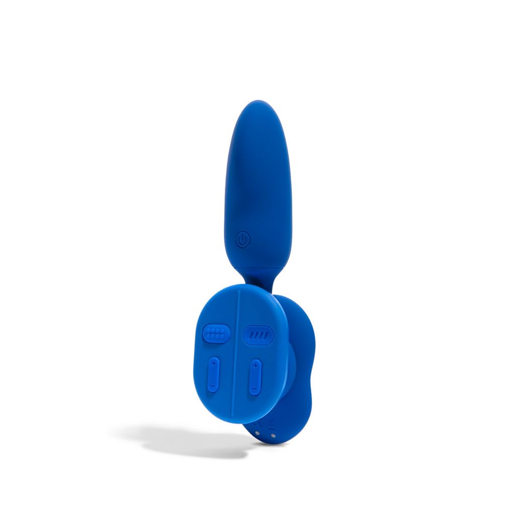 Vibrador Platanomelón Azul con Control Remoto 2 en 1 para Parejas