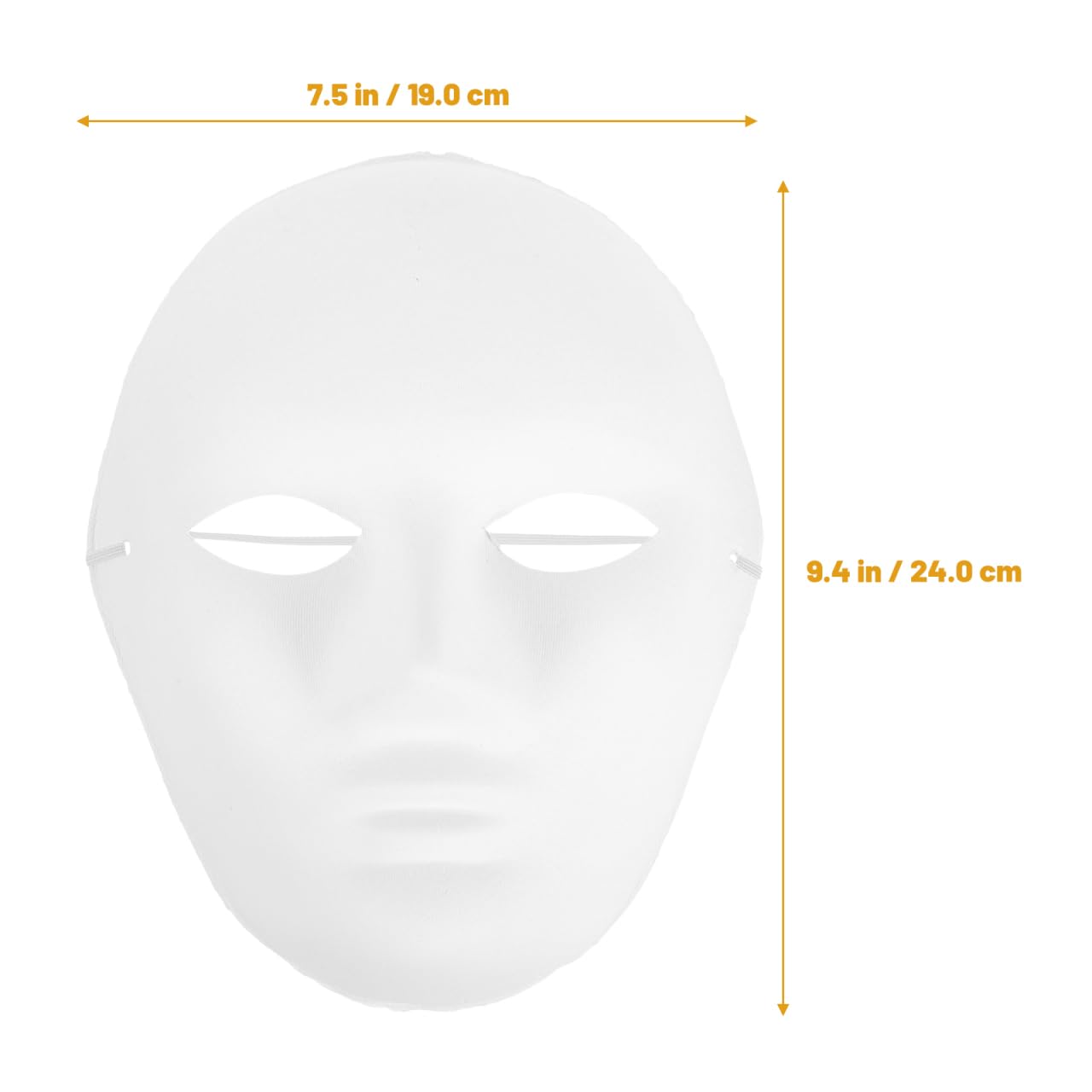 Amosfun 24piezas Máscara De Halloween Para Adultos Máscara Blanco De Papel Maché Para Pintar Diseño De Cara Completa Para Cosplay Y Fiesta Accesorio Para Mascaradas Y Fiestas De Halloween