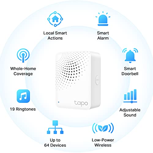 TP-Link Tapo H100 Hub & Chime, Blanco