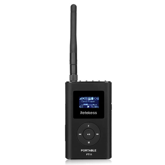 Transmisor FM Retekess FT11 Estéreo Portátil Recargable