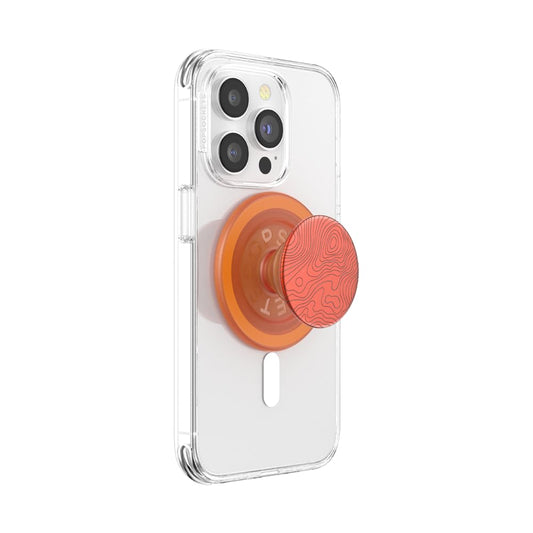 Empuñadura MagSafe PopSockets Topo Aluminio con Soporte Magnético y Parte Superior Intercambiable para iPhone y Tablet