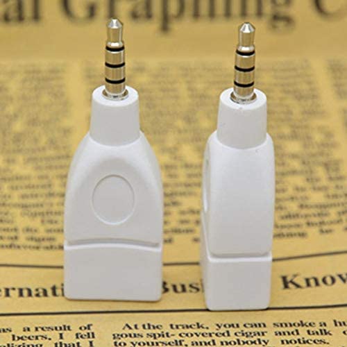 Adaptadores VizGiz de 3.5 a USB Azul, Paquete de 2 para Entrada AUX de Automóvil