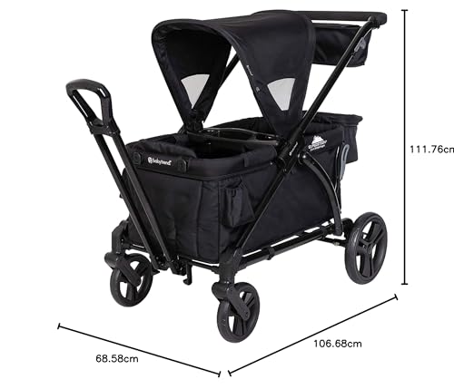 Baby Trend Expedition 2 en 1 Vagón de paseo, Ultra Black