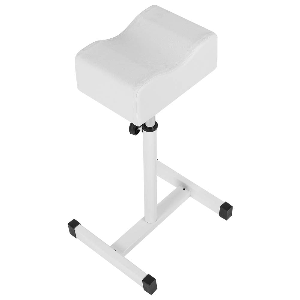 Silla de Taburete Focket Blanco con Reposapiés Ajustable para Pedicura