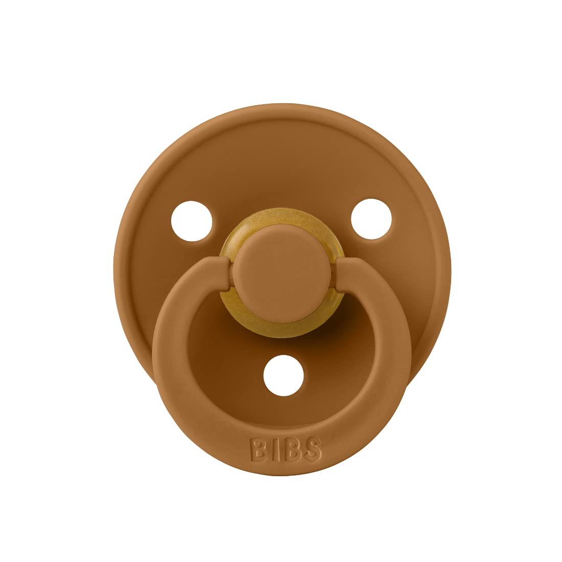 BIBS Colour Paquete de 2 chupetes. Libre de BPA, Tetina redonda. Látex natural, Talla 2 (6-18 meses),Haze/Caramel