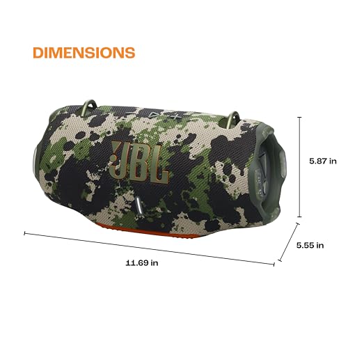 JBL Xtreme 4 Bocina Portátil Bluetooth, Reproducción 24 Horas, Resistente al Agua IP67 - Negro Camuflaje