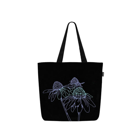 Ecoright - Bolsas grandes de lona para mujer, con bolsillo interior, bolsa reutilizable con cierre para escuela, trabajo, compras, playa