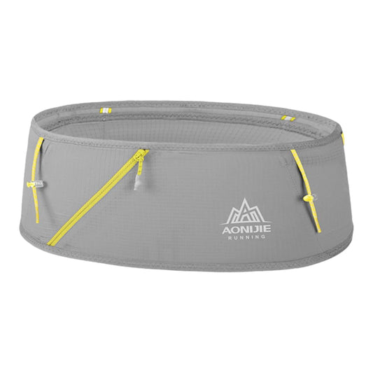 AONIJIE - Riñonera para correr, riñoneras con gran capacidad de almacenamiento para correr, maratón de campo y entrenamiento de fitness, transpirable y estable cinturón ultraligero, Amarillo, Pequeño,