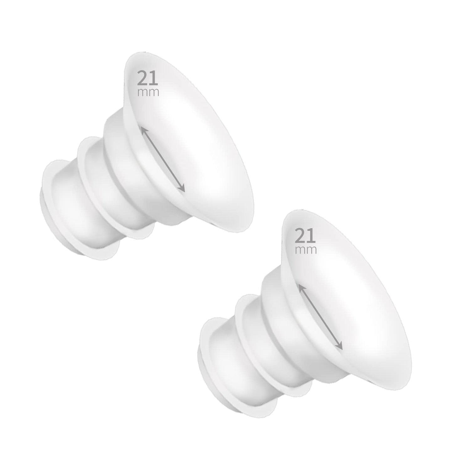 Belmikal - Insertos de brida de 21 mm para escudos de pecho Medela/Spectra/tsrete/momcozy/Elvie/Motif Luna/Ameda MYA de 24 mm Reduce el túnel de pezón de 24 mm (21 mm)