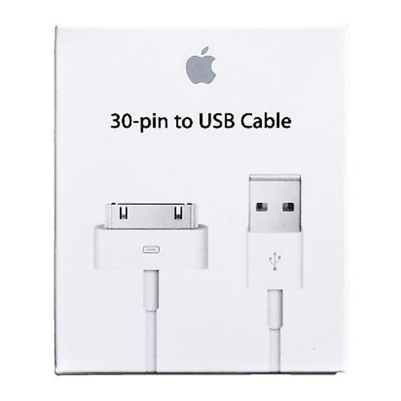 Cable Usb a 30 Pines ORIGINAL De Carga Rapida 4APREMIUM- OEM [APLE MFi Certificado 1 AÑO DE GARANTIA. PREMIUM, OEM compatible con iPhone 2-4, iPad 1-3 y ipod touch y clasico, etc (USB A 30 PINES)