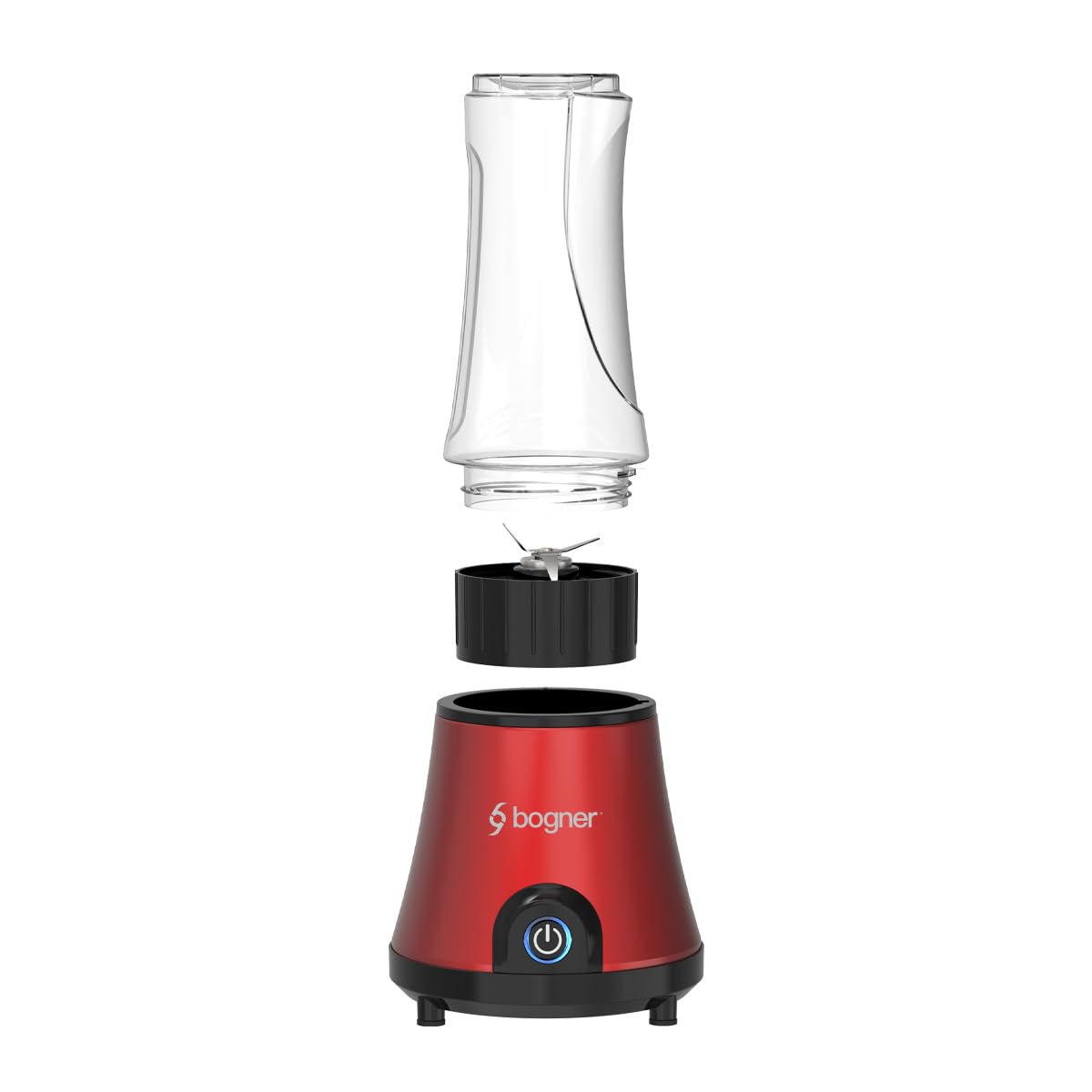 Licuadora Personal Compacta Bogner BPB02 500 W- Para Creaciones Deliciosas, Blender Hielo 4 Cuchillas, Vasos de 600 ml de Tritán con Tapa, Cuchillas Desmontables Acero Inoxidable.