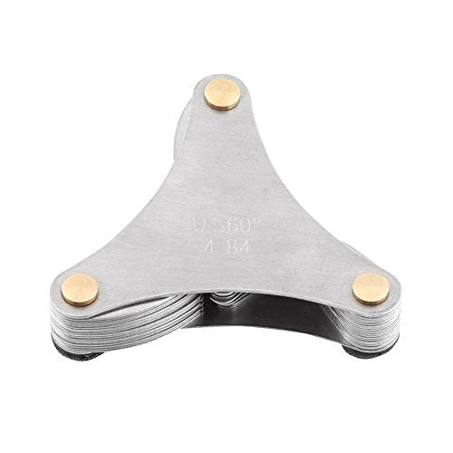 Herramienta de Medición de Paso de Tornillo de Calibre de Rosca de Acero Inoxidable de 51 Piezas (Unidades de EE. UU.)