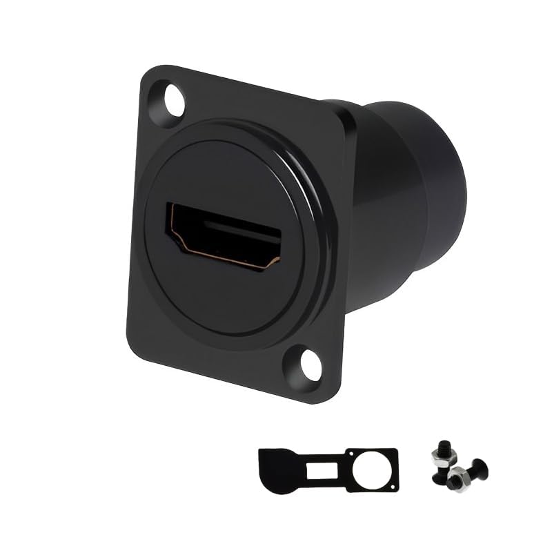Conector HDMI YiKaiEn 4K 60Hz D Montaje en Panel Cubierta Impermeable