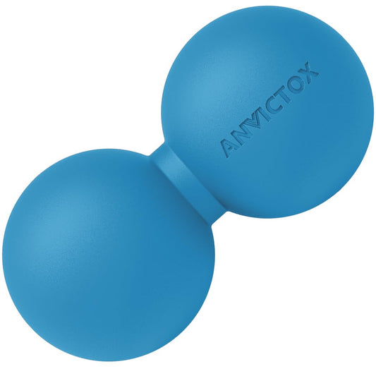 ANVICTOX Pelota De Masaje Maní, Bola Doble Lacrosse Para Cuello Y Espalda, Pelota Masajeador De Liberación Miofascial De Densidad Media Para Masaje De Tejido Profundo Nudos Musculares Terapi