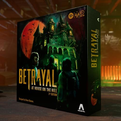 Avalon Hill Hasbro Gaming Betrayal at The House on The Hill Juego de Mesa cooperativo de 3ª edición, Edades de 12 años en adelante, 3-6 Jugadores, 50 escenarios escalofriantes