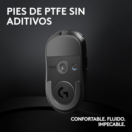Logitech G Pro X Superlight 2 Lightspeed Mouse Inalámbrico de Juegos, Ligero, Interruptor Híbrido LIGHTFORCE, Sensor Hero 2, 32,000 dpi, 5 BOT. Programables, Carga USB-C, PC y Mac - Negro