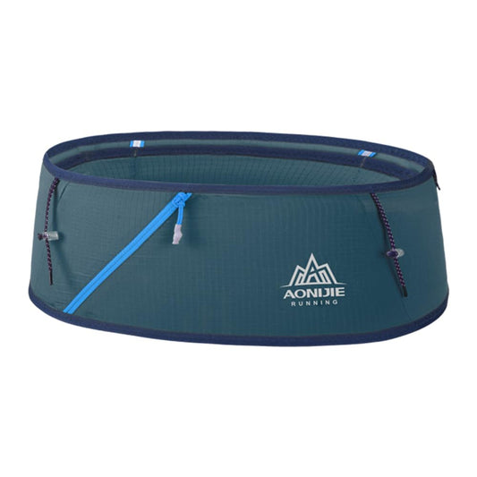 AONIJIE - Riñonera para correr, riñoneras con gran capacidad de almacenamiento para correr, maratón de campo y entrenamiento de fitness, transpirable y estable cinturón ultraligero, Azul, Large,