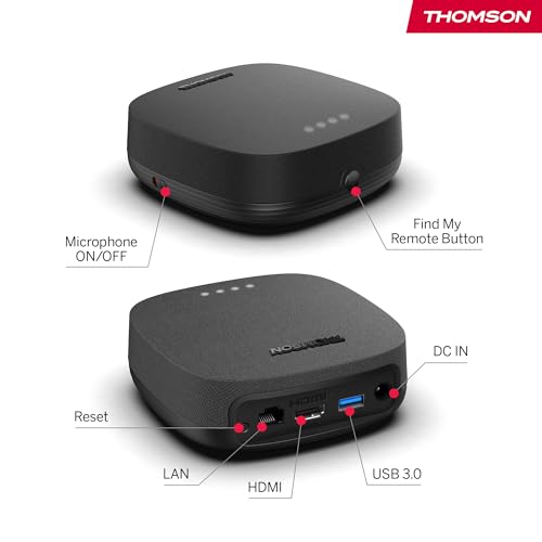 Streaming Box Thomson Plus 270 Negro con Altavoz Integrado y Google TV 4K UHD